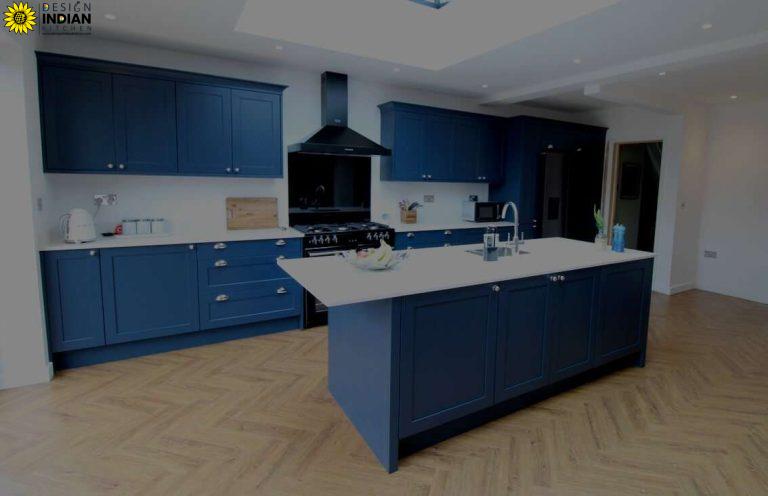 amazing blue colour modular kitchen designs in delhi gurgaon noida india 5