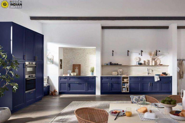 amazing blue colour modular kitchen designs in delhi gurgaon noida india 8