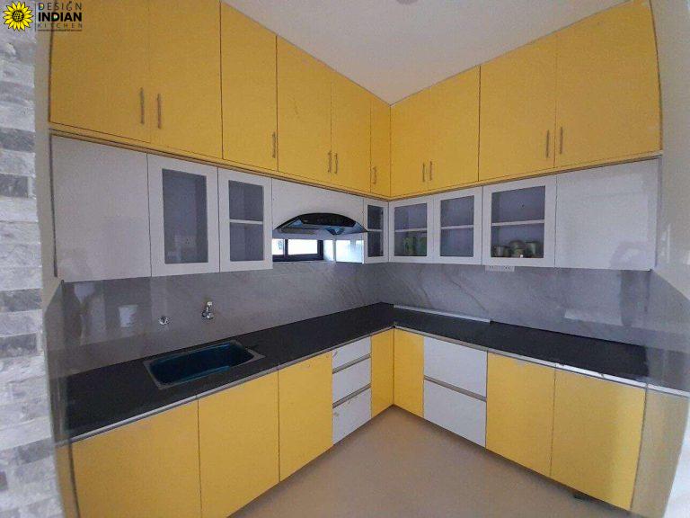 beautiful yellow modular kitchen designs gallery pictures in delhi gurgaon noida india 6