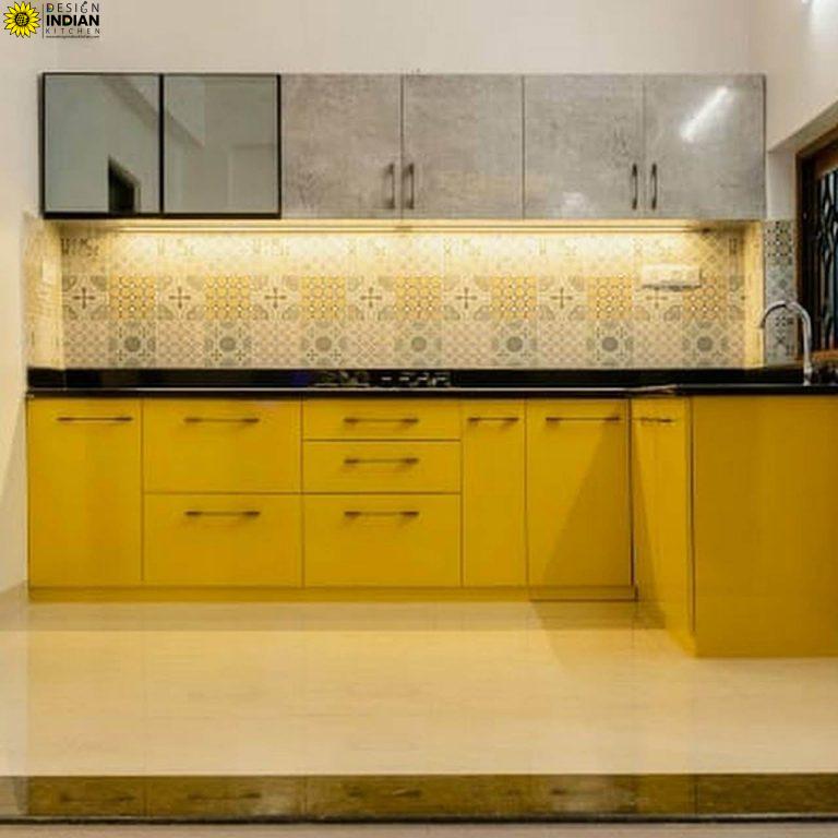 beautiful yellow modular kitchen designs gallery pictures in delhi gurgaon noida india 7