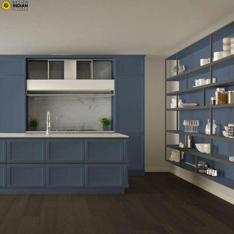 blue modular kitchen designs colours in delhi gurgaon noida india 1