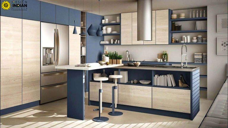 blue modular kitchen designs colours in delhi gurgaon noida india 2