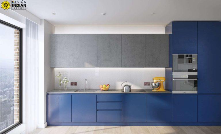 blue modular kitchen designs colours in delhi gurgaon noida india 3