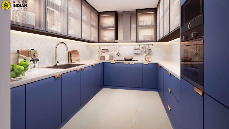 blue modular kitchen designs colours in delhi gurgaon noida india 4