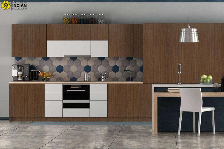 brown colour modular kitchen designs options ideas inspiration in delhi gurgaon noida india 7