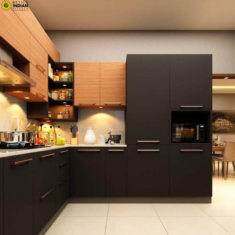 brown modular kitchen colours designs in delhi gurgaon noida india 7