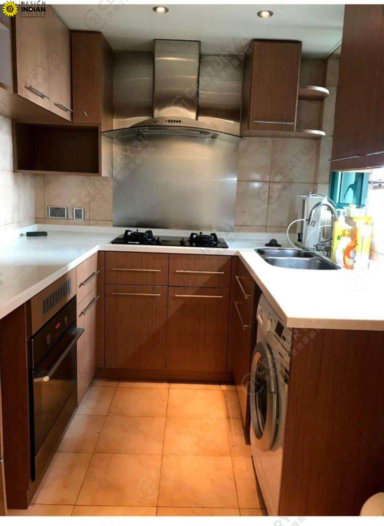 ideas for brown modular kitchen designs in delhi gurgaon noida india faridabad 1