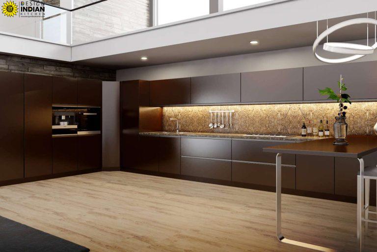 ideas for brown modular kitchen designs in delhi gurgaon noida india faridabad 6