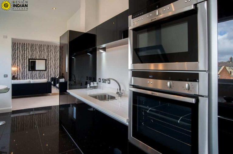 largest black modular kitchen colour gallery images pictures designs in delhi gurgaon noida india 2