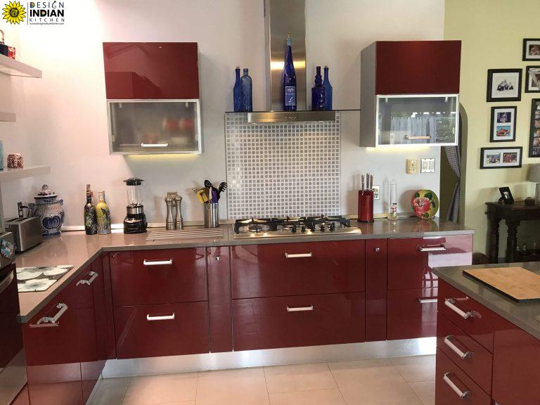 maroon modular kitchen colour designs options ideas inspiration by top modular kitchen brand in delhi gurgaon noida india 1