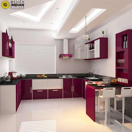 maroon modular kitchen colour designs options ideas inspiration by top modular kitchen brand in delhi gurgaon noida india 2