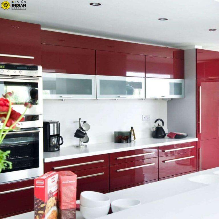 maroon modular kitchen colour designs options ideas inspiration by top modular kitchen brand in delhi gurgaon noida india 6