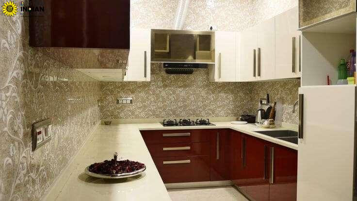 maroon modular kitchen colour designs options ideas inspiration by top modular kitchen brand in delhi gurgaon noida india 7