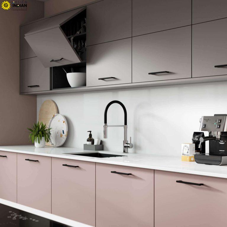 pink colour modular kitchen designs in delhi gurgaon noida india top modular kitchen brand in india 6