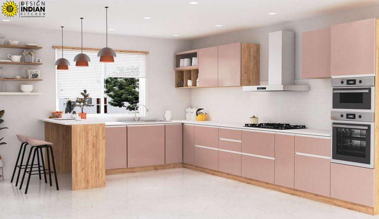 pink colour modular kitchen designs in delhi gurgaon noida india top modular kitchen brand in india 7