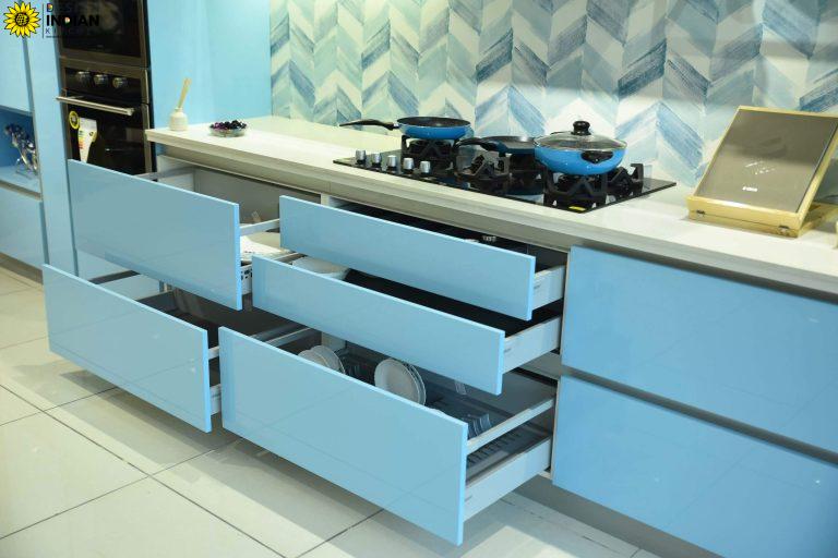 sky blue colour modular kitchen designs in delhi gurgaon noida india top modular kitchen brand india 5