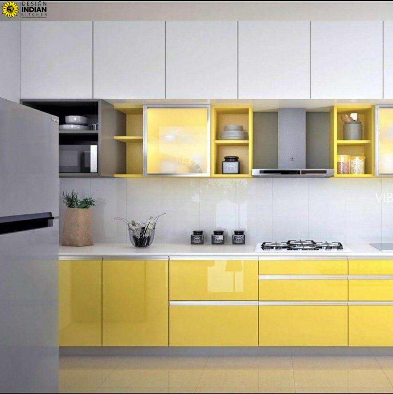 yellow colour modular kitchen designs in delhi gurgaon noida faridabad india 2