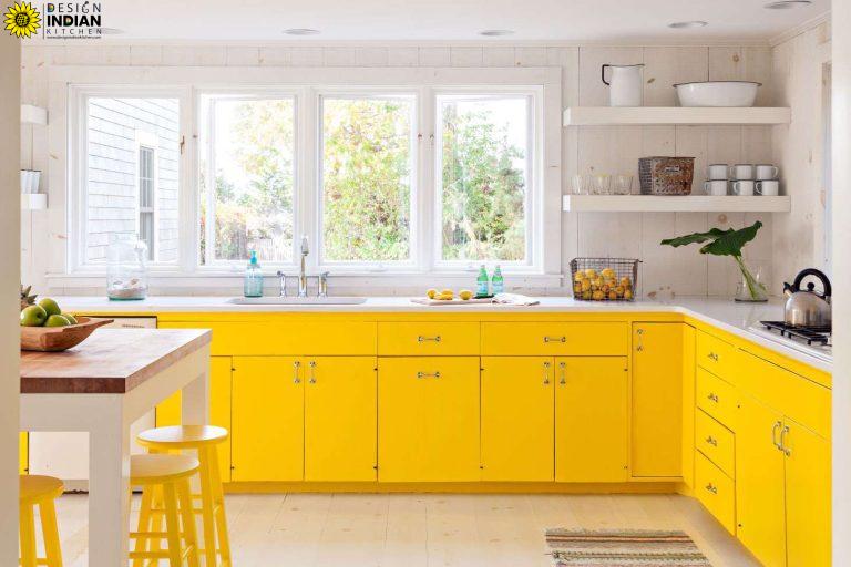 yellow colour modular kitchen designs in delhi gurgaon noida faridabad india 7