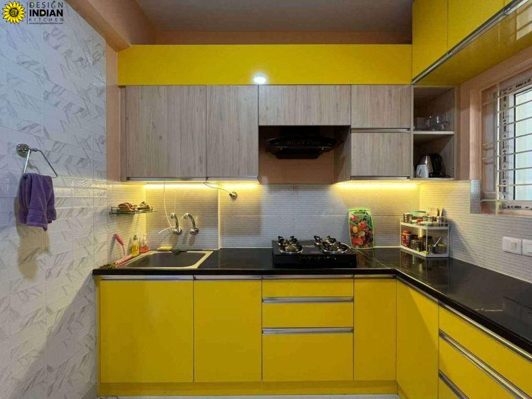 yellow modular kitchen designs in delhi gurgaon noida india design indian kitchen 1