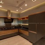 Open Kitchen with Wood and Dark Gray Combination