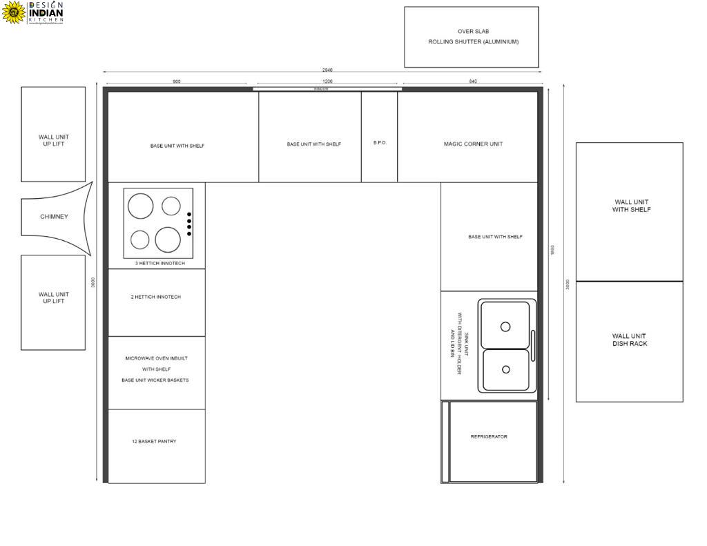 Modular Kitchen Designs Delhi | Kitchen Designing - V1
