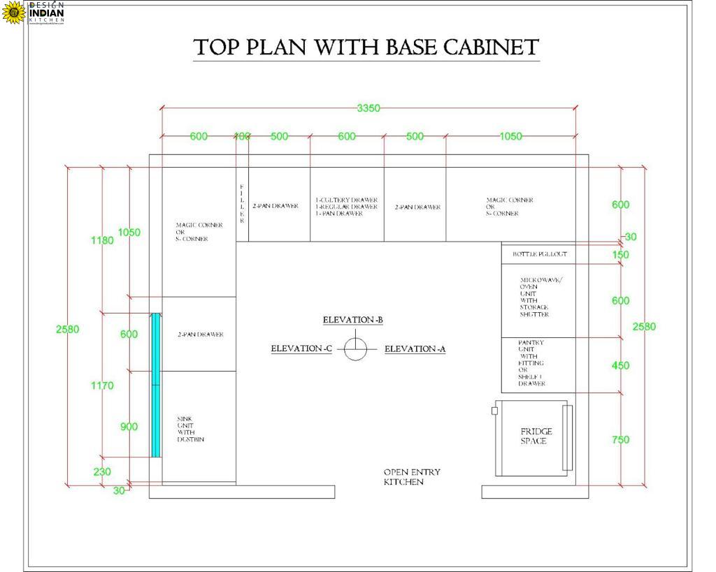 Modular Kitchen Designs Delhi | Kitchen Designing - V1