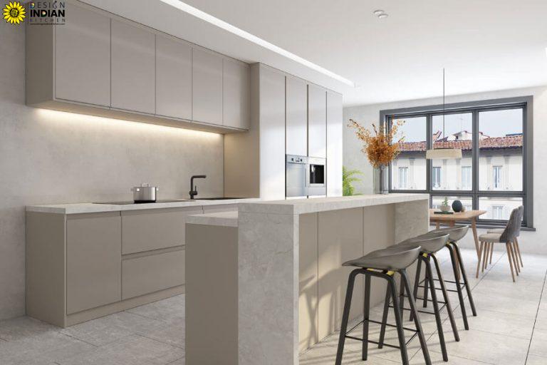 beautiful beige modular kitchen designs in delhi gurgaon noida faridabad india 4