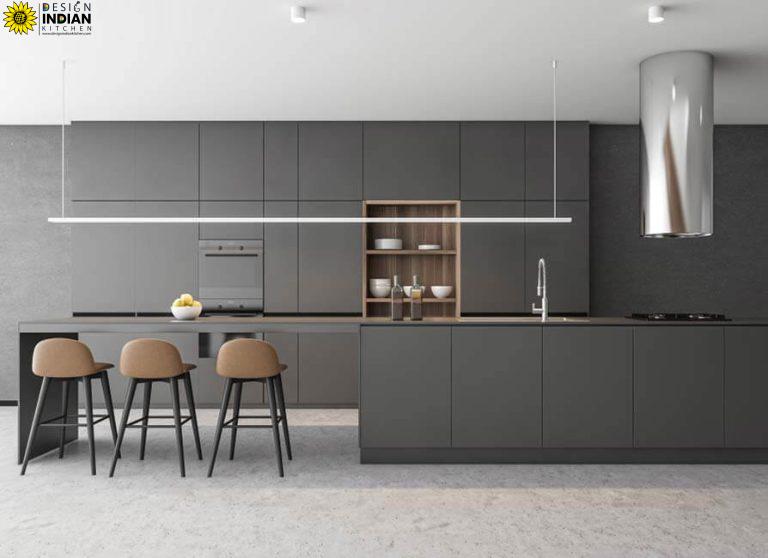 beautiful black modular kitchen design options in delhi gurgaon noida india faridabad 8