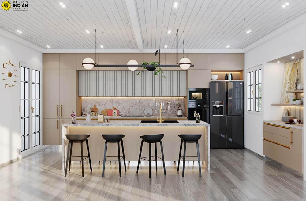 Beige Modular Kitchen Dealers
