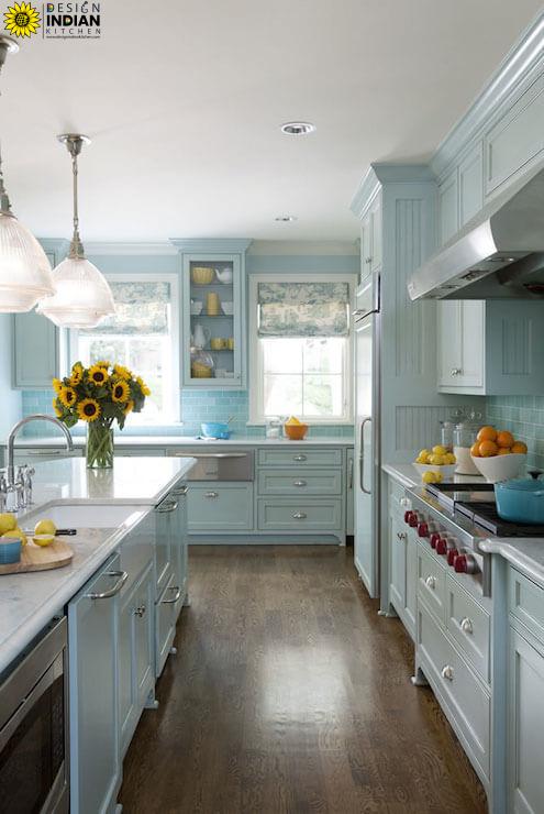 Modular Kitchen Designing Brand in Delhi - NCR 10 Sky Blue Modular Kitchens Dealers