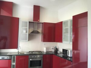 Red Colour Modular Kitchen Designs