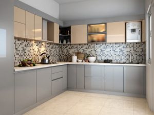 Silver Modular Kitchen Designs