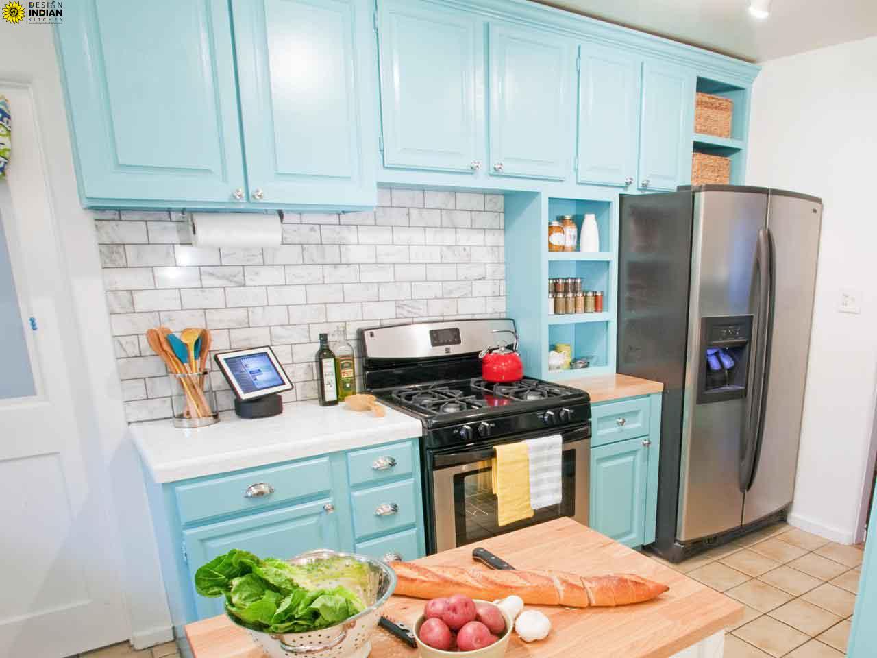 sky blue colour modular kitchen designs in delhi gurgaon noida india top modular kitchen brand india 8
