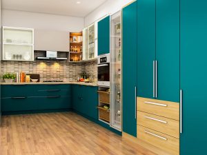 top modular kitchen delhi noida magazine 14966 Teal colour Modular Kitchen Designs