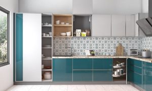 top modular kitchen delhi noida magazine 14955 Teal colour Modular Kitchen Dealers