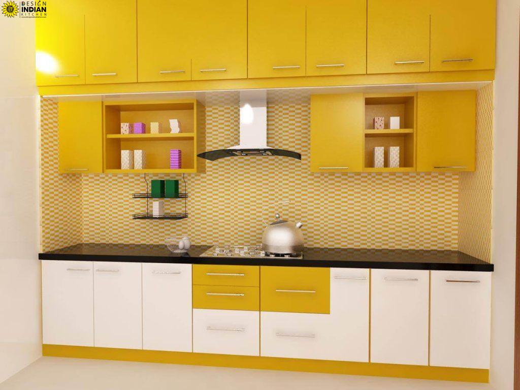 Yellow Colour Modular Kitchen Designs in delhi ncr