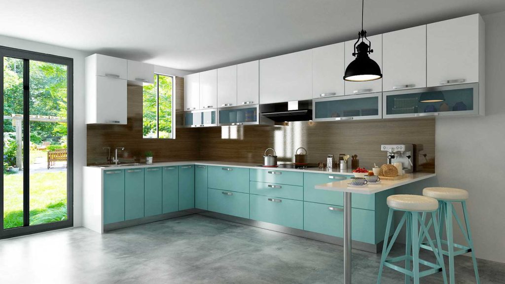 Modern L Shaped Modular Kitchen Manufacturers