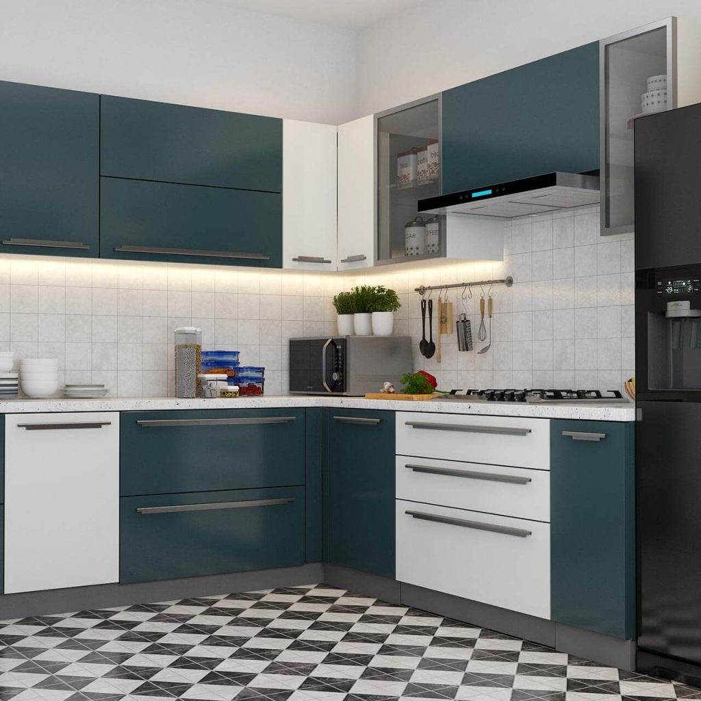 Acrylic Modular Kitchen Design , Modern Acrylic Modular Kitchen