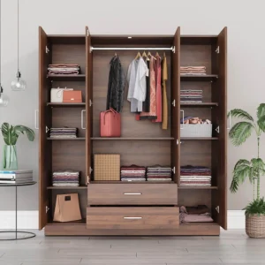 top modular kitchen delhi noida magazine 14931 Brown modular wardrobe with spacious storage compartments