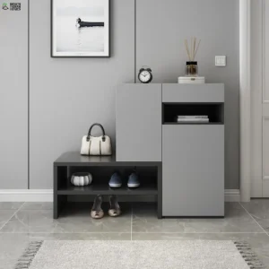 top modular kitchen delhi noida magazine 15162 Modern grey entryway cabinet with shoe storage