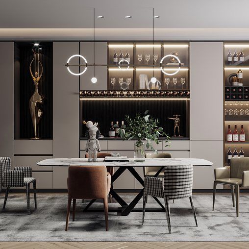Dining Room 97 3d model Buy Download 3dbrute