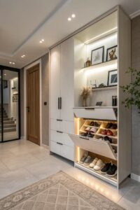 top modular kitchen delhi noida magazine 14990 Entryway Inspiration_ Best Shoe Cabinet Ideas – Soft & Soulful