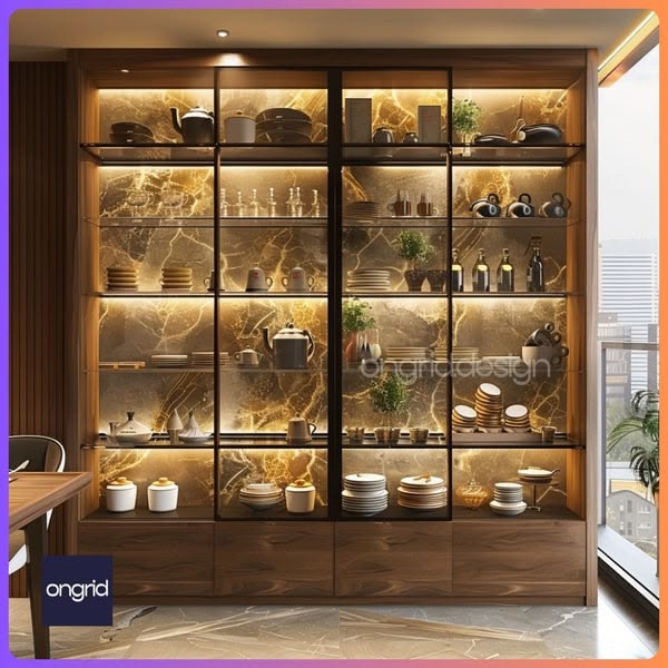 Modern Crockery Unit Designs for Dining Rooms in 2024 1