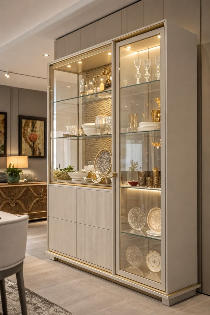 Stylish Modern China Cabinet display ideas
