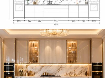 Luxury is in the details_ where symmetry, materials, and lighting come together to create a master