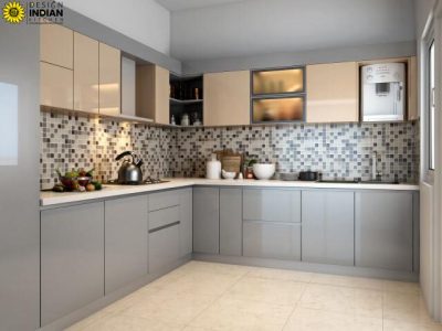 Silver Modular Kitchen Designs