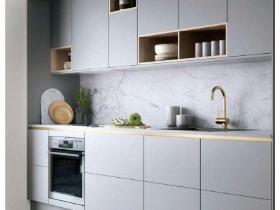 Silver Modular Kitchen Designs
